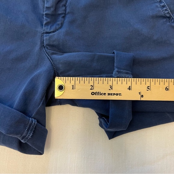 Chino by Anthropologie Relaxed shorts Blue roll up hem Casual - Picture 8 of 11